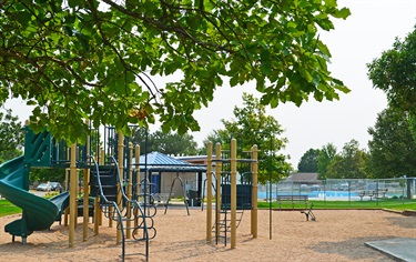 Playground and pool