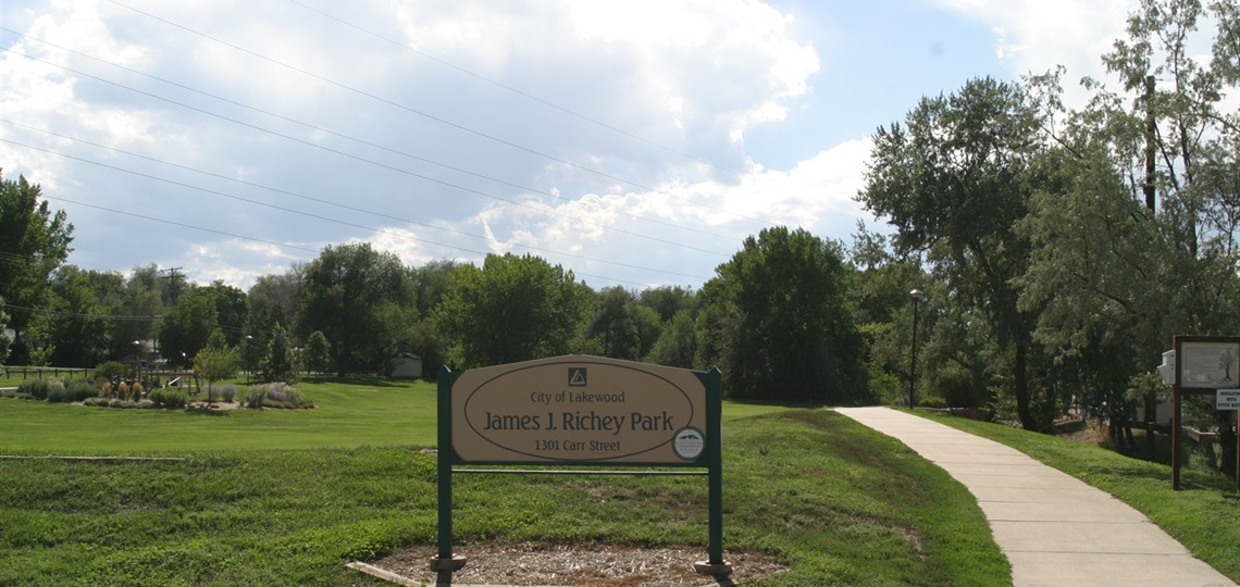 James J. Richey Park and sign