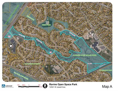 Map of ravines open space park