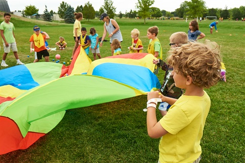 A children's camp takes place during the summer. 