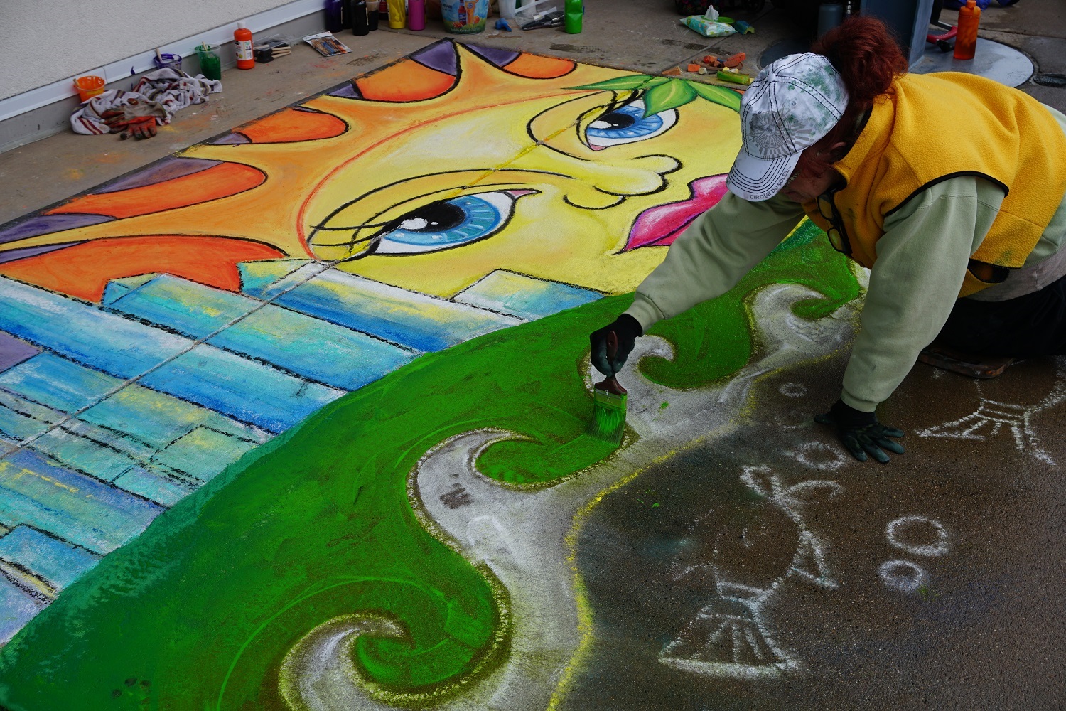 Chalk art at Earth Day