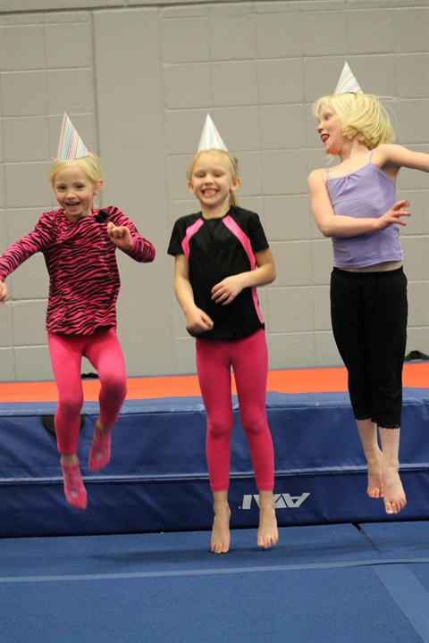 Gymnastics birthday party at the Link