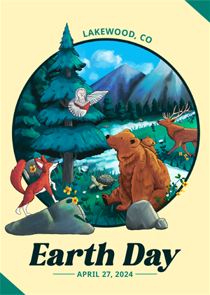 Earth day decorative logo