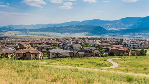 aerial view of a neighborhood