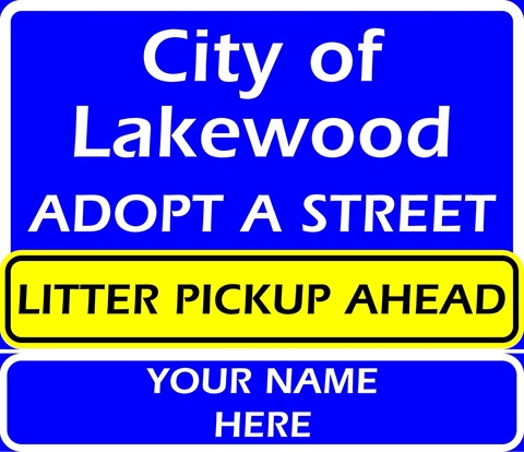 Adopt-A-Street sign