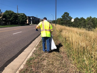 Colorado Department of Transportation (CDOT) employees organized a cleanup along West Jewell Ave and Kendrick Lake Park.